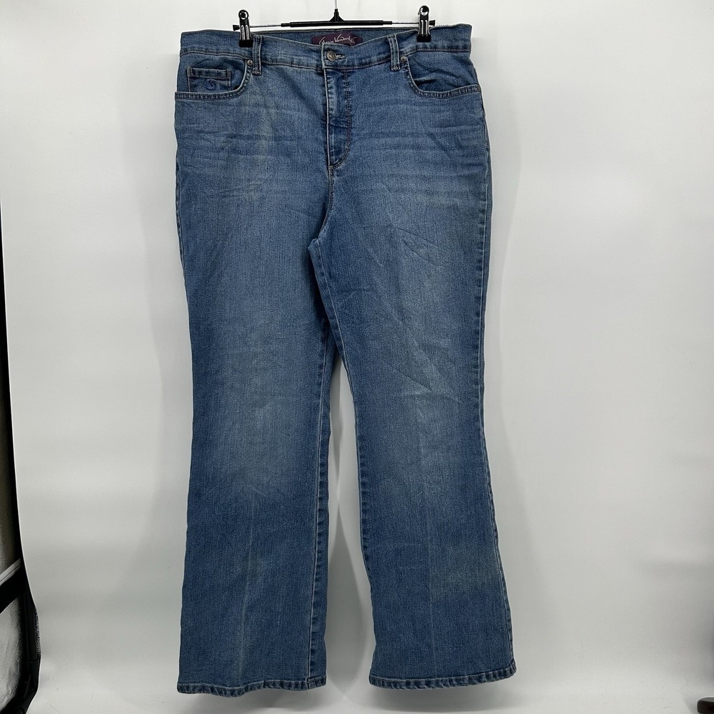 Gloria Vanderbilt Amanda Womens 16S High Rise Bootcut Jeans Stretch Denim Blue